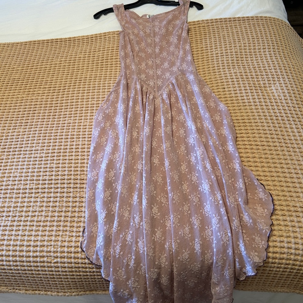 Intimately by Free People Elegant Pink Lace Dress